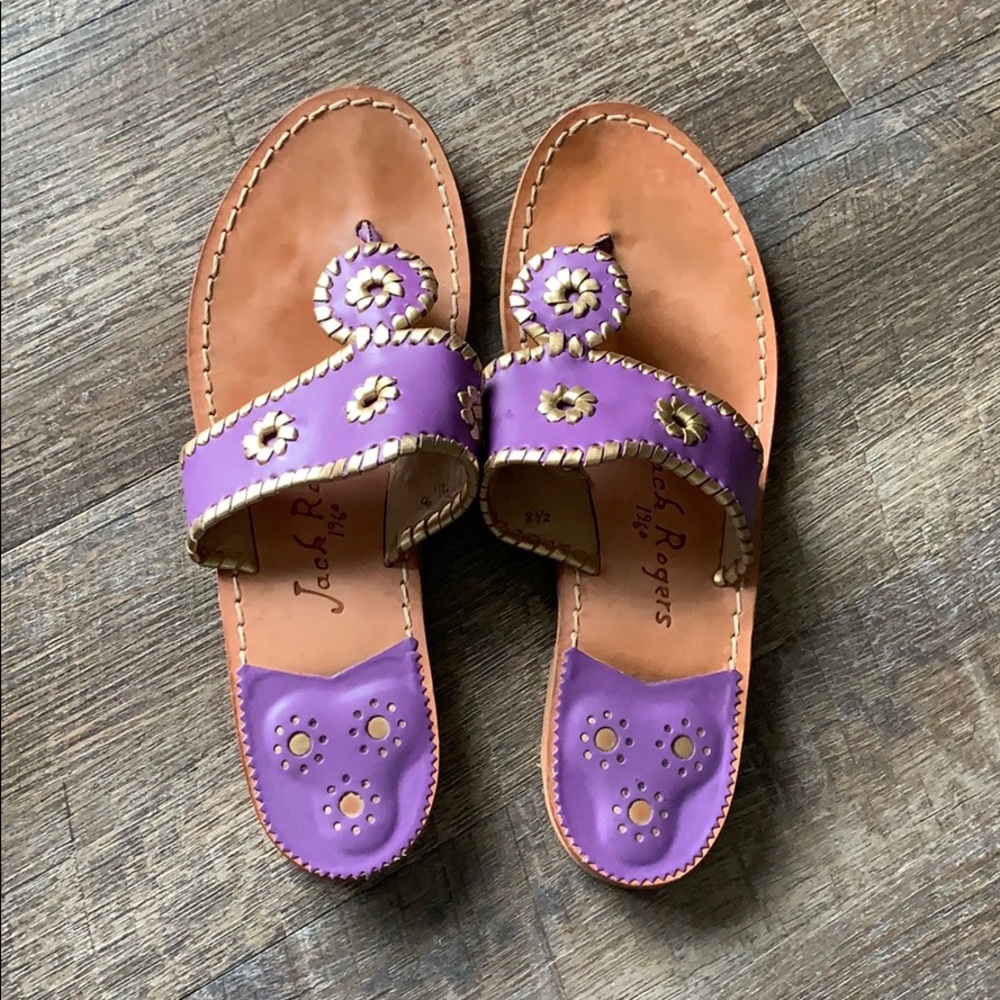 Jack Rogers Purple & Gold